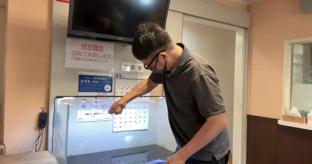 出張水槽掃除ではリセットも行います
