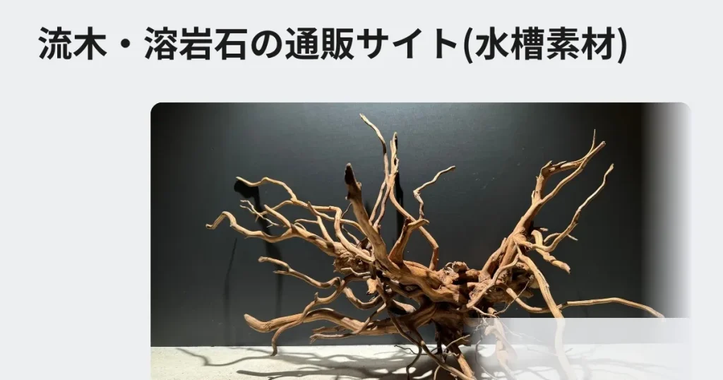 流木の通販サービス